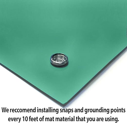 RubberStat Dual Layer ESD Compliant Workstation Rubber Table Mat Kit, Soldering, Cell Phone Repair - 36"x120" Green