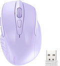 TECKNET Wireless Mouse, 2.4G Ergonomic Optical Mouse, Computer Mouse for Laptop, PC, Computer, Chromebook, Notebook, 6 Buttons, 24 Months Battery Life, 4000 DPI, 6 Adjustment Levels