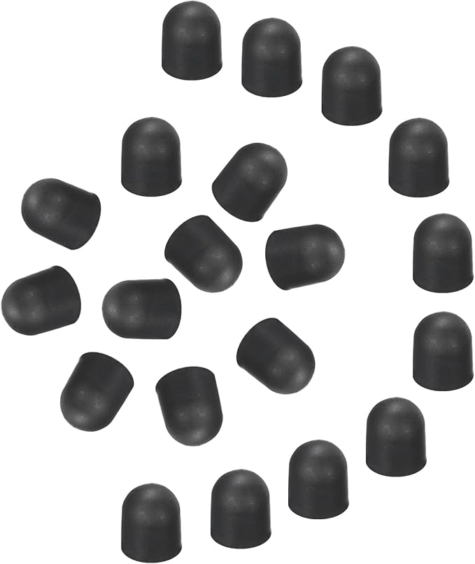 MECCANIXITY 60Pcs Replacement Stylus Pen Tips 5mm Conductive Capacitive Touch Screen Pens Tips Silicone Rubber, Black