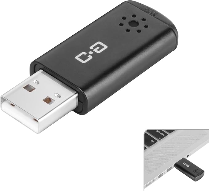 USB Microphone for Laptop and Desktop Computer, High Sensitivity for Clear Call, Plug-and-Play, High Gain, Cordless Mini-Sized Portable, Ideal for Work & Study