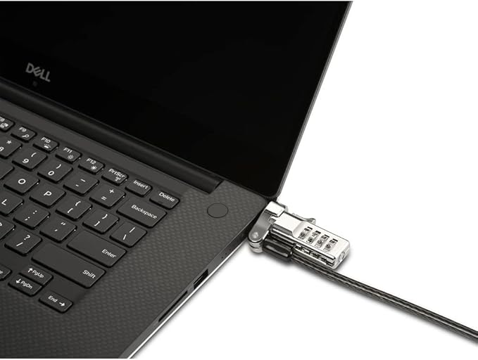 Kensington Universal 3-in-1 Combination Laptop Lock, Computer Security Locking Cable - Resettable Version (K62316WW), Black