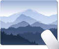 Pine Trees Forest Mouse Pad, Distant Mountain Mouse Pad for Design, Anti-Slip Rubber Base Wireless Mouse Pads for Laptop