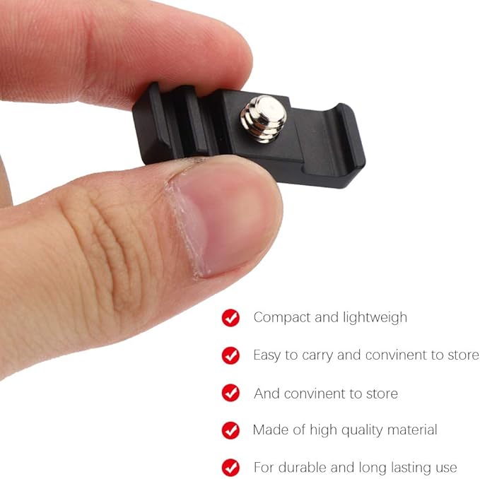 Camera Cage Cable Clamp, CNC Integrated Mounting Clamp, 1/4" Universal Portable Cage Fitting Wire Clip for Camera Data Cable Management