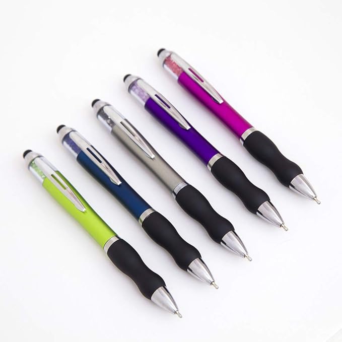 NC Ballpoint Pens 2 in 1 Stylus Pens Medium 1.0mm Point Black Ink with Stylus Tips for iPads (10 packs)