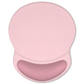 ITNRSIIET Ergonomic Mouse Pad with Comfort Gel Wrist Rest, Non-Slip PU Base, Smooth Textured Surface, Reduces Hand Fatigue & Wrist Pain, 8.7 x 7.2 Inch for Office Gaming Home, Pink Accent
