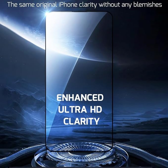 iPhone 14/13/13 Pro Screen Protector Tempered Glass and Installation Tool Compatible with Apple 2022 (2 Pack)