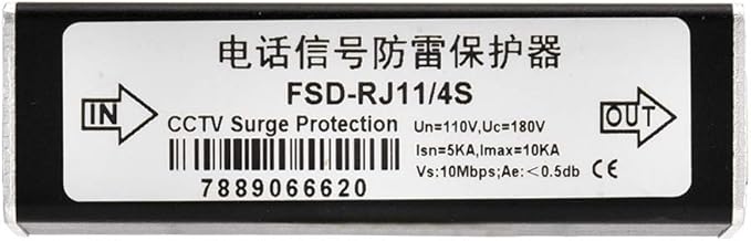 RJ11 Telephone Fax Protector, Lighting Thunder Arrester Device, Audio Telephone Protector Data Single Protector 110V