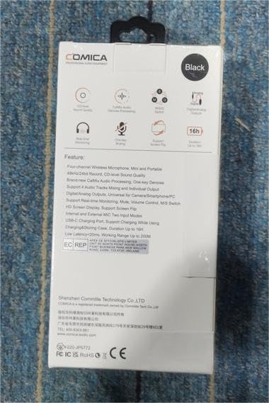 COMICA Vimo Q Four-Channel Mini Wireless Lavalier Microphone System with 4 Transmitters and 1 Receiver with Charging Case for Phone Video Recording Interview Youtubers Vloggers
