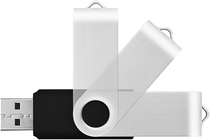 Aiibe 10 Pack 8GB USB Flash Drive Flash Drives USB 2.0 Thumb Drive Memory Stick Zip Drives Bulk (8GB, 10 Pack, Black)