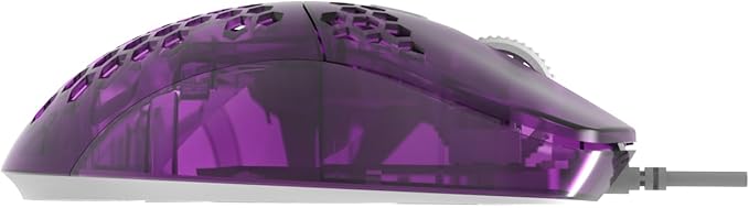G-Wolves Hati HTM/HT-M Medium 56g Ultra Lightweight Honeycomb Wired Gaming Mouse, PixArt 3389 Sensor 16000 DPI, 6 Programmable Buttons, Low Latency, for PC/Mac (Violet)