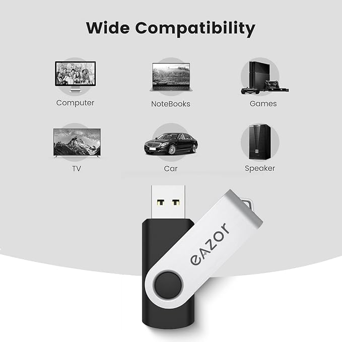 64 GB Flash Drive USB Flash Drive Thumb Drive 5 Pack 64GB USB Memory Stick USB Drives for Data Storage - (5 Mixed Colors)