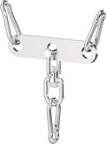 Double to Single Adaptor Plate for Cable Pulley Machines Durable Solid Stainless Steel with 3 Carabiners Suitable for Dual Cable Machines LAT Pulldown, Shoulder & Biceps Exercises