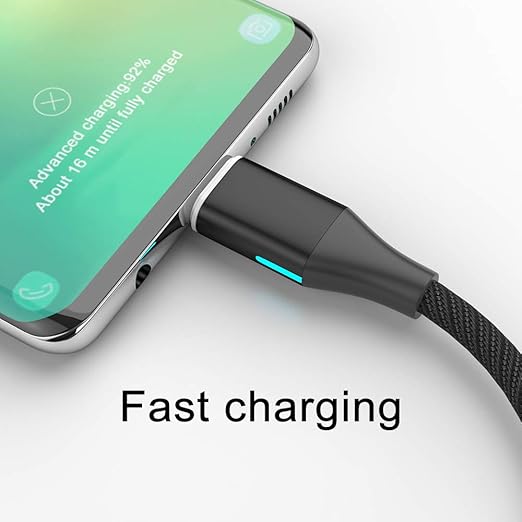 N. NETDOT Magnetic Charging Cable, Gen10 Nylon Braided 2-in-1Magnetic Phone Charger Compatible with USB-C and Micro-USB Devices (3.3ft/2 Pack Black)