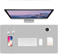 PU Leather Desk Pad Protector Gaming Mouse Pad Non Slip Desk Mat for Keyboard and Mouse Waterproof Desk Writing Pad for Office and Home Desk Accessories(Gray, 31.5 * 15.7)