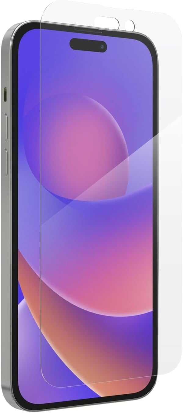 ZAGG Glass Elite Anti-Glare Plus - Blocks Glare from your device - Made for iPhone 12 Pro Max,InvisibleShield, Clear, 200106678