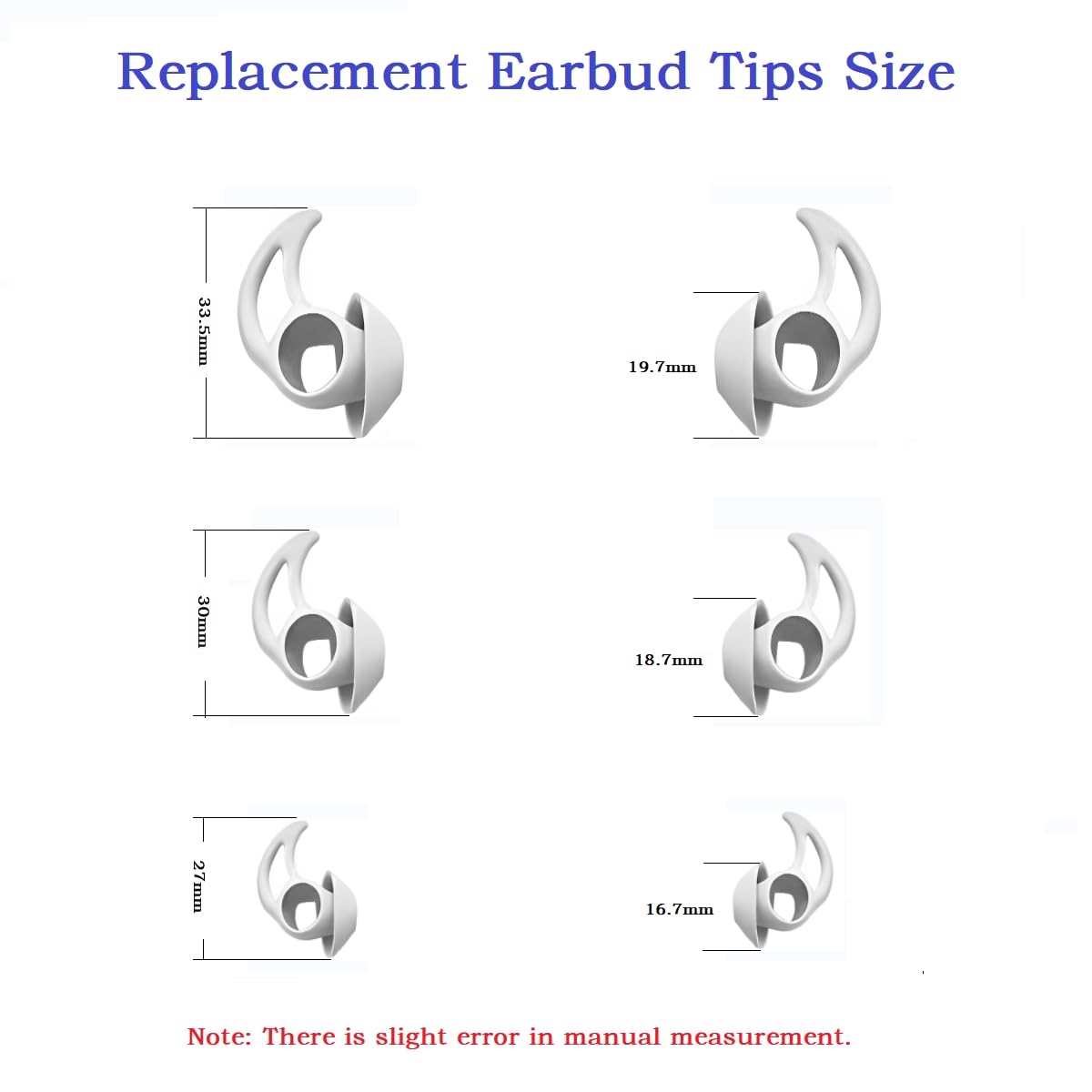 CYADCI Silicone Earbud Tips 3 Pairs Small Eartips Compatible with Bose QuietComfort Earbuds and Sport Earbuds
