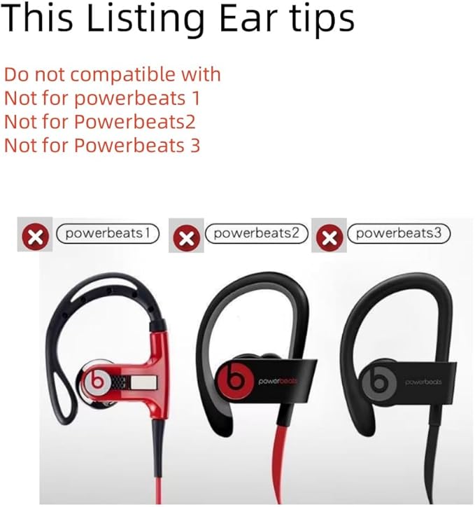Replacement Ear Tips for Beats Urbeats2.0 Tour2.0 ibeats Beats x, Beats Flex Secure Fit for Powerbeats Pro Silicone Earbuds Washable Sweat-Resistant Noise Isolation 8 Pairs (Dark Blue)