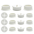 BOPOREAE Desk Grommet, 1 in 25 mm White 15 Pcs Silicone Rubber Grommets