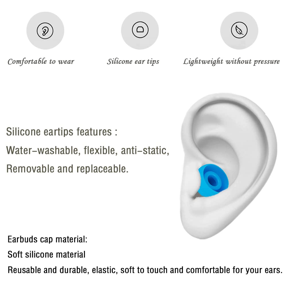 WKYMY Silicone Earbud Tips Replacement Eartips Earbuds Cap Eartips Tips Compatible with Powerbeats 1/2/3 Wireless Beats by Dre Headphones,4 Pairs Ear Bud Tips