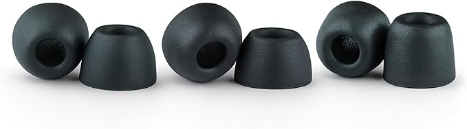 Comply 500 Core Series | Memory Foam Replacement IEM Ear Tips for KZ, Moondrop, FiiO Sennheiser & More | Superior Noise Isolation, Ultimate Comfort, Secure Fit | Variety, Black, Medium (3 Pairs)