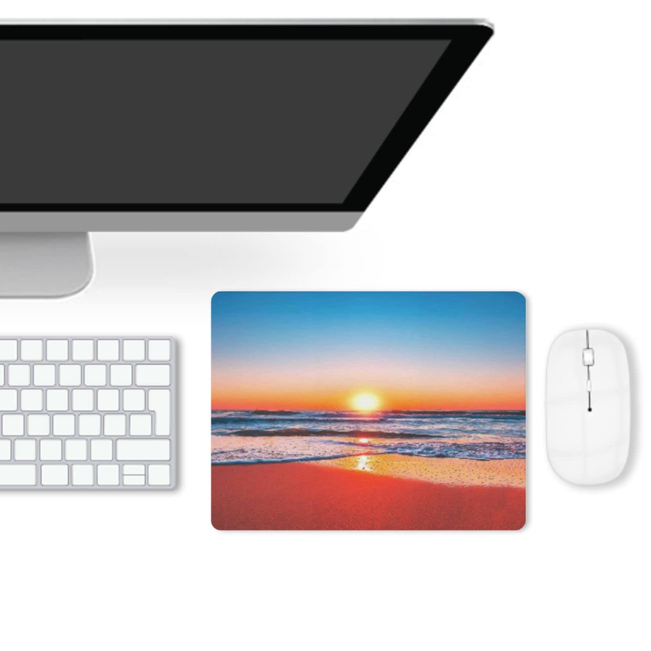 Sunrise Mouse Pad, Square Mousepad,Waterproof Mouse Mat Non-Slip Rubber Base MousePads for Office Home Laptop Travel, 9.5"x7.9"x0.12" Inch