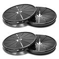 4PCS Cable Grommets, 3-9/16"(90mm) Desk Hole Cover Petal Shaped Buckle Type Nylon Snap Bushing Grommet, Wire Hole Cover Insert for Cables and Cords Management and Protection of Cabinet, Black