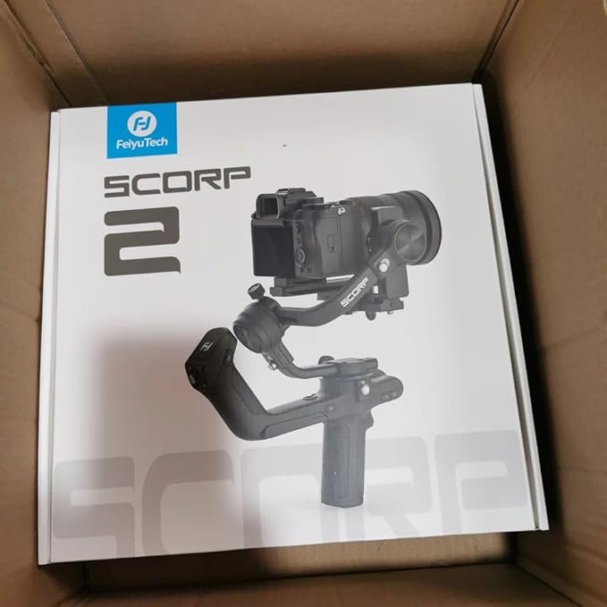 FeiyuTech SCORP 2 Gimbal Stabilizer for DSLR and Mirrorless Camera, Integrated Al Tracking Sensor, 3-Axis Camera Stabilizer for Sony Canon Panasonic Nikon, 2.5kg Payload Touch Screen Vertical Shooting