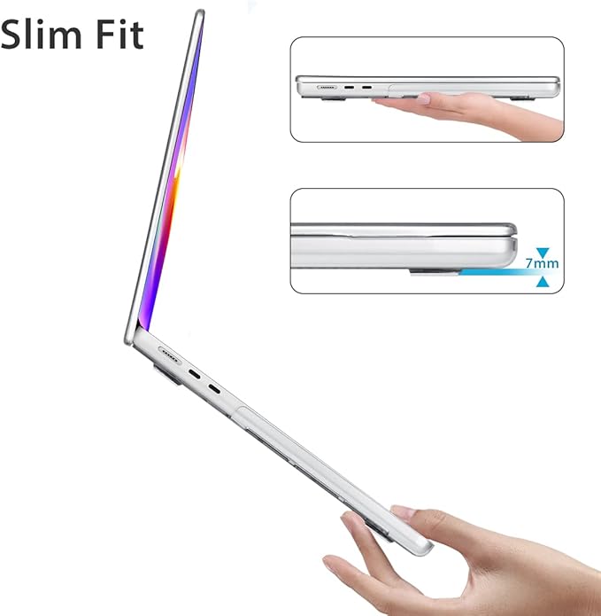 Compatible with 2025 2024 2023 2022 MacBook Air 13.6 inch Case M4 A3240 M3 A3113 M2 A2681 with Touch ID, Plastic Hard Shell Case&Keyboard Cover&Screen Protector&Webcam Cover, Abstract Leaf