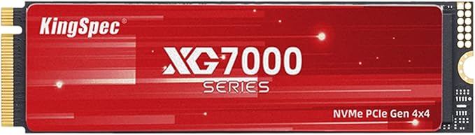 KingSpec XG7000 2TB NVMe SSD PCIe 4.0-7400MB/s Read Speed, 3D TLC NAND M.2 2280 Internal SSD, Compatible with Gaming PC, Laptop, PS5 Console