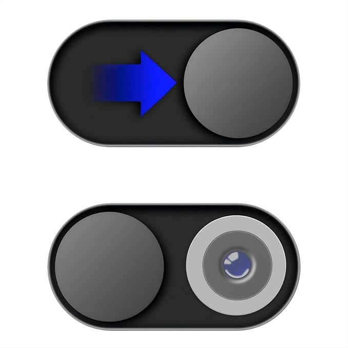 Metal Webcam Cover Slide [3 Pack Black], 0.022in Camera Cover for Laptop Computer, MacBook Pro/Air iMac iPad Tablet iPhone 16/15/14/13/12 Plus, Web Camera Blocker Protect Your Privacy
