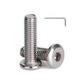5/16-18 x 4" (10 Pack) Flat Head Hex Socket Cap Screws Bolts, 304 Stainless Steel 18-8, Hex Drive, Bright Finish, Fully Machine Thread