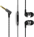 SoundMAGIC E80C Wired Earbuds with Microphone HiFi Stereo Earphones Noise Isolating in Ear Headphones Comfortable Fit Super Bass for Audiophile Gunmetal