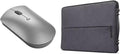 Lenovo 600 Bluetooth Silent Mouse, Blue Optical Sensor, Adjustable DPI, 4 Button & Urban Laptop Sleeve 14 Inch for Laptop/Notebook/Tablet Compatible with MacBook Air/Pro