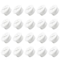 EASYEAH 20Pcs Desk Grommet, 3/4" (20mm) White Silicone Cord Hole Cover