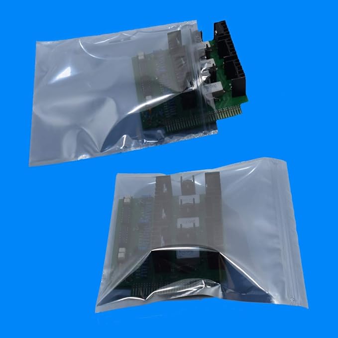 50pcs Anti Static Bags,5.9x7.87in/15x20cm Resealable ESD Bags for SSD HDD with 50pcs Labels, Anti-Static Bag for 3.5'' Hand Drive or Varieties of Electronic Device