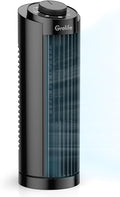 Grelife Tower Fan with Remote Control, Fast Cooling Desktop Fan, 90° Oscillation, 3 Speeds, 3 Wind Modes, Touch Screen, Auto Timer, Ideal for Home, Office Bedroom