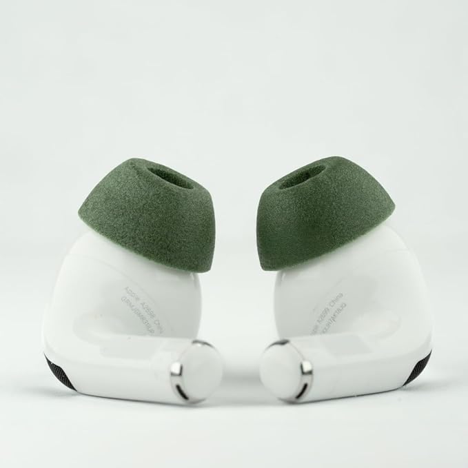 Comply TrueGrip MAX | Premium Memory Foam Replacement Earbud Tips for Apple AirPods Pro 1 & 2 | Long Lasting Comfort, MAX Durability, Secure Fit, Superior Noise Isolation| Green (S/M/L) (3 Pairs)