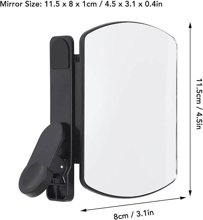 Mirror Effect Lens - Capture Stunning Reflections Instantly, Smartphone Camera Mirror Reflection Clip Kit, Adjustable HD Glass Smartphone Photography Flip Mirror, for Travel Photography (Black)