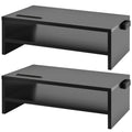 Marbrasse Monitor Stand Riser, 2 Pack 16.5 Inch 2 Tier Computer Monitor Stand, Printer Shelf Stand for Laptop Computer Screen Storagek,Desktop Stand with Phone Holder and Cable Management