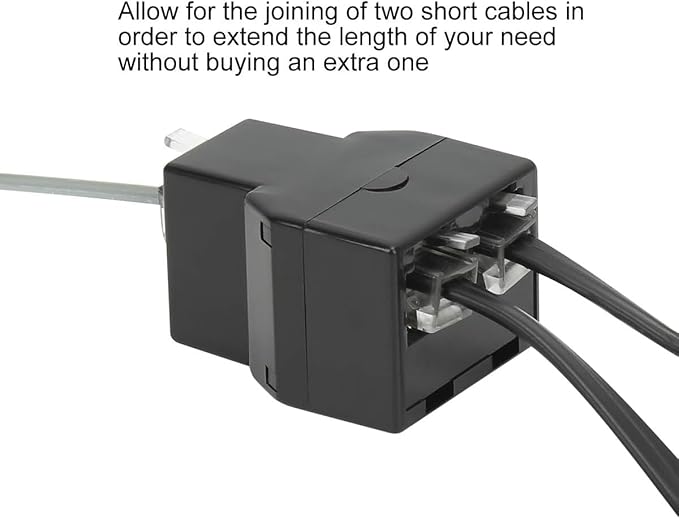 Uvital RJ12 6P6C 3 Female Telephone Line Splitters, Phone Jack Splitter, Telephone Landline Cable Connector and Separator(Black, 20 Pack)