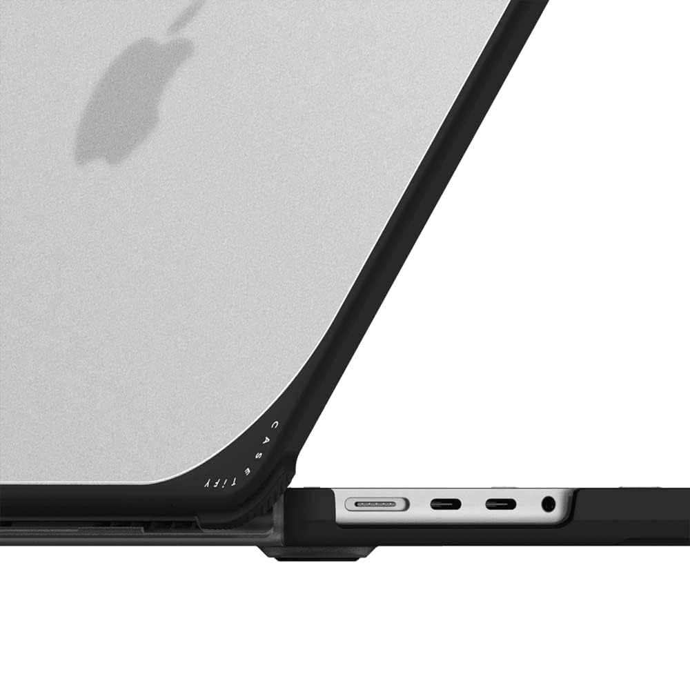 CASETiFY Bounce MacBook Pro 16-inch (M1-M5) Case [Enhanced Protective Corner Design/Ventilation Cutouts/Anti-Slip Grip] - I'm Busy MacBook Case by Tabetaaii - Clear Black