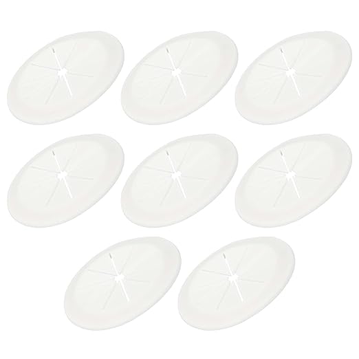 PATIKIL Desk Grommet 2-1/16", 8 Pcs Round Cable Grommet Cord Hole Cover with Adhesive Tape Flexible Table Wire Organizer for Office Home Table Countertop, Light Gray