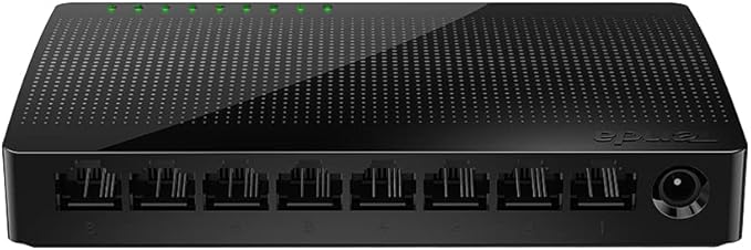 Tenda SG108, 8-Port Gigabit Ethernet Switch, Unmanaged Network Hub, Ethernet Splitter, Plug & Play, Shielded Ports & Plastic Case, Desktop/Wall-Mount, Fan-Less, Limited Lifetime Protection
