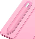 MoKo Pencil Holder Sticker Fit Apple Pencil Pro, Apple Pencil (USB-C), Apple Pencil 1st/2nd Generation, Elastic Pencil Pocket Pouch Adhesive Sleeve Attached to iPad Case for Stylus Pens, Flowers Pink