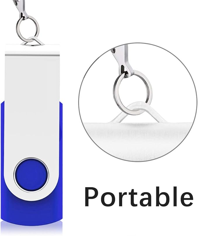 KEXIN 10 Pack 64GB USB 2.0 Flash Drive Thumb Drive, Blue