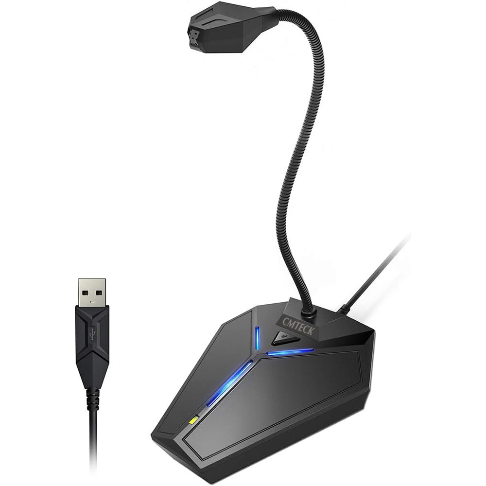 CMTECK USB Computer Microphone, Plug-and-Play, Studio-Quality for PC,Laptop