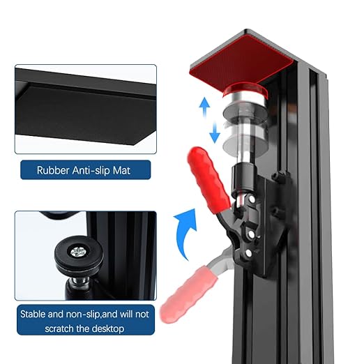 Flight Sim Hotas Desk Mount Compatible with Logitech X56,X52,X52 Pro/Thrustmaster T-Flight Hotas X,SimTask Farmstick,Sol-R2,T16000M FCS/VKB Gunfighter Mk.lll,Gladiator/Pro/Airrow/VPC Mongoos T-50