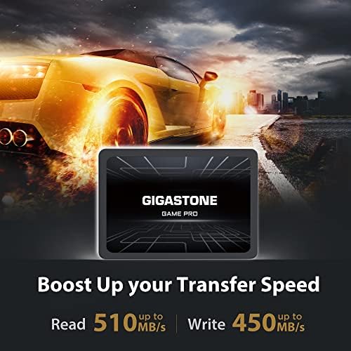 Gigastone SATA SSD 256GB (5-Pack) 2.5 inch SSD 510MB/s Upgrade Laptop PC Memory and Storage PS4 HDD Replacement 2.5" Internal Solid State Hard Drives SATA III SLC Cache 3D NAND Game Pro Performance