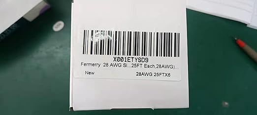 Fermerry 28 AWG Stranded Wire Spool 25ft Each 6 Colors Flexible 28 Gauge Silicone Hook up Wire Kit Electrical Tinned Copper Wire