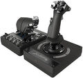 Logitech G X56 H.O.T.A.S Throttle and Joystick Flight Simulator Game Controller, 4 Spring Options, +189 Programmable Controls, RGB Lighting, 2x USB, PC - Black